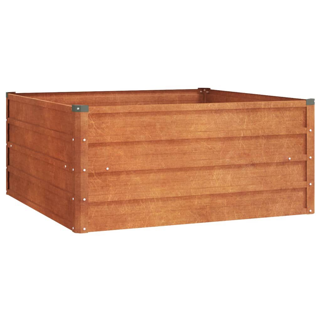 vidaXL Ζαρντινιέρα Σκουριασμένο 100x100x45 εκ. Ατσάλι Σκληρυθέν Αέρα