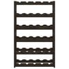 vidaXL Ραφιέρα Κρασιών για 30 Μπουκάλια Μαύρη από Μασίφ Ξύλο Πεύκου