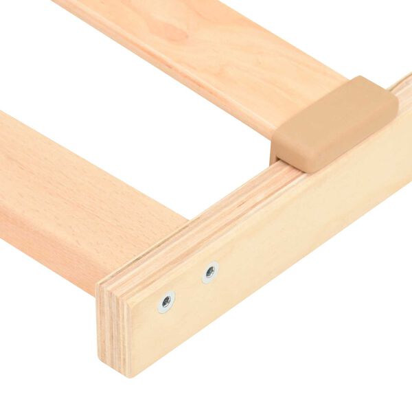 vidaXL Βάση κρεβατιού με λάμες Καφέ 90 x 190 cm Στερεό Ξύλο Μηλιάς