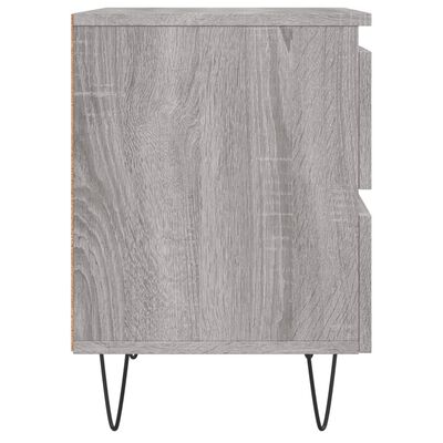 vidaXL Κομοδίνα 2 τεμ. Γκρι Sonoma 40x35x50 εκ. από Επεξεργασμένο Ξύλο