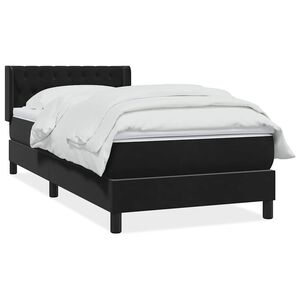 vidaXL &Kappa;&rho;&epsilon;&beta;ά&tau;&iota; Boxspring &mu;&epsilon; &Sigma;&tau;&rho;ώ&mu;&alpha; &Mu;&alpha;ύ&rho;&omicron; 90x210 &epsilon;&kappa;. &Beta;&epsilon;&lambda;&omicron;ύ&delta;&iota;&nu;&omicron;