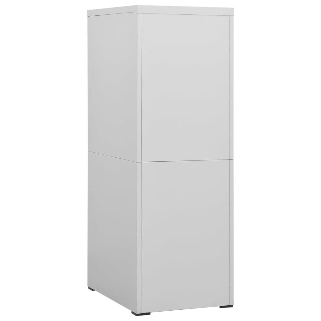 vidaXL Αρχειοθήκη Ανοιχτό Γκρι 46 x 62 x 133 εκ. από Ατσάλι