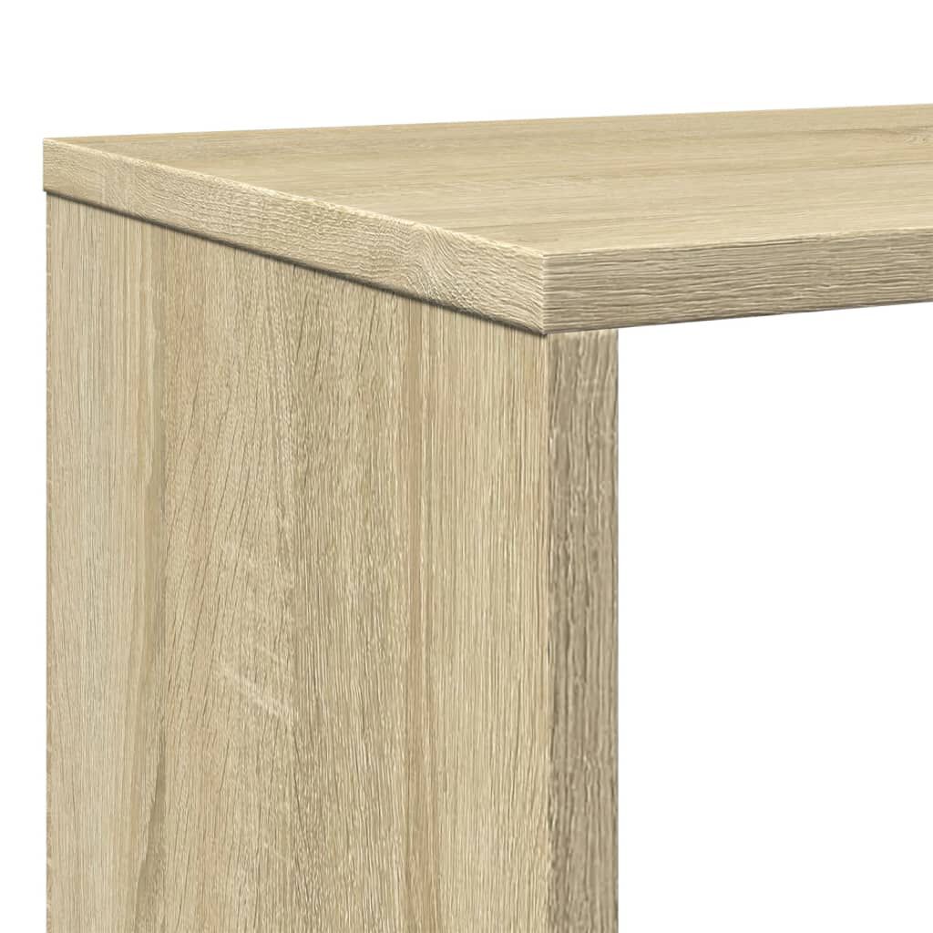vidaXL Βιβλιοθήκη Χρώμα Sonoma Δρυς 132x29x141,5εκ. Επεξεργασμένο Ξύλο