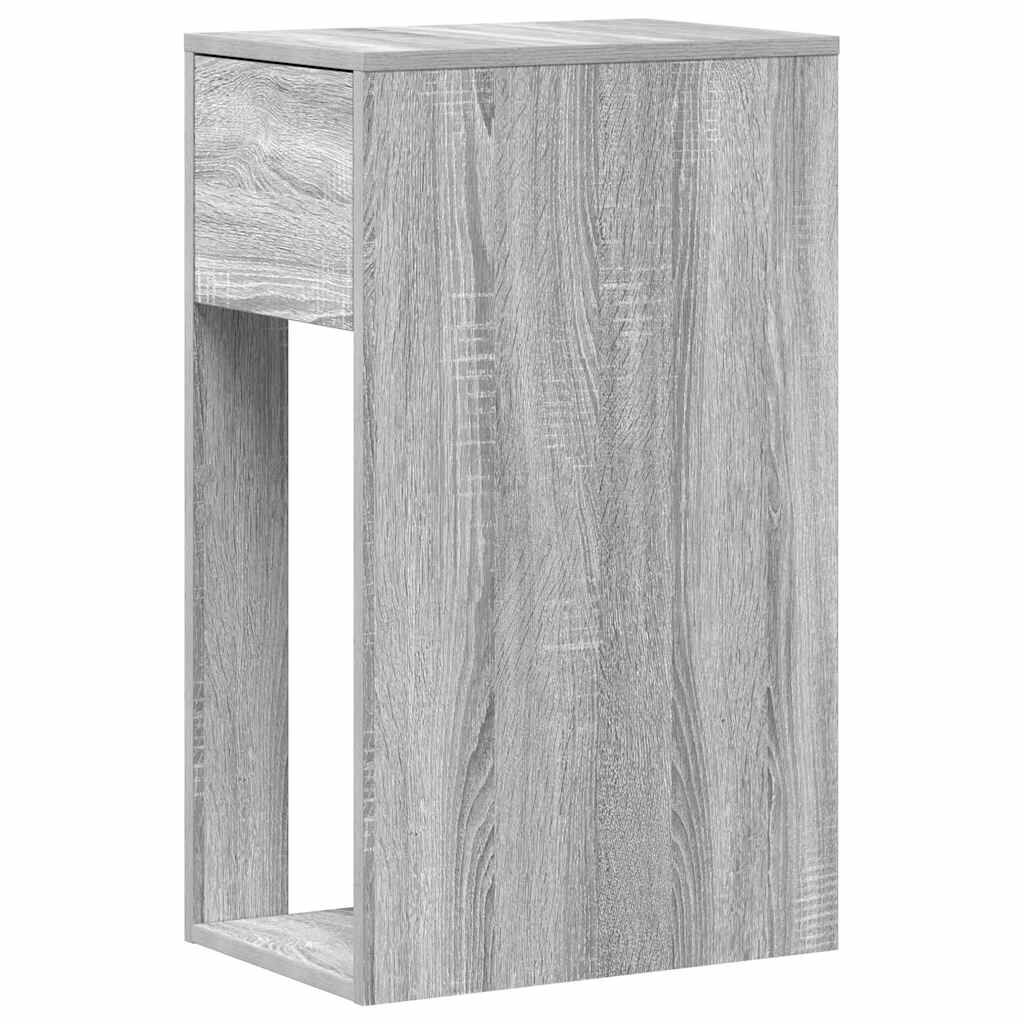 vidaXL Βάση πύργου υπολογιστή με συρτάρι Γκρι Sonoma 30x44x74 εκ.
