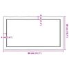 vidaXL Επιφ Τραπεζιού Αν Καφέ 80x40x(2-6)εκ. Ακατέργ. Μασίφ Ξύλο Δρυός