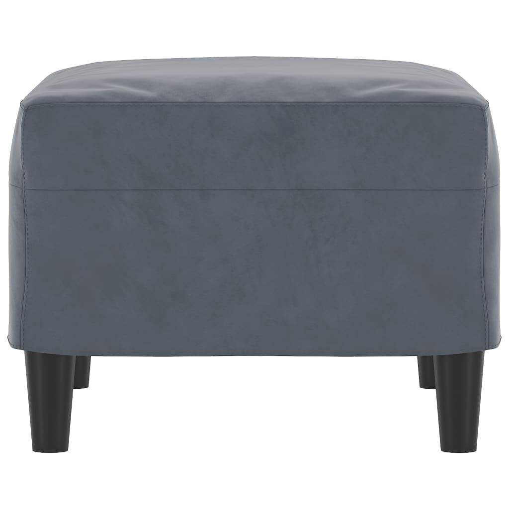 vidaXL Υποπόδιο Σκούρο Γκρι 60 x 50 x 41 εκ. Βελούδινο