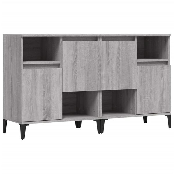 vidaXL Ντουλάπι 2 τεμ. Γκρι Sonoma 60x35x70 εκ. από Επεξεργασμένο Ξύλο