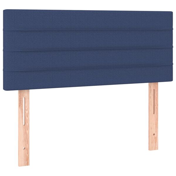 vidaXL Κρεβάτι Boxspring με Στρώμα Μπλε 100 x 200 εκ. Υφασμάτινο