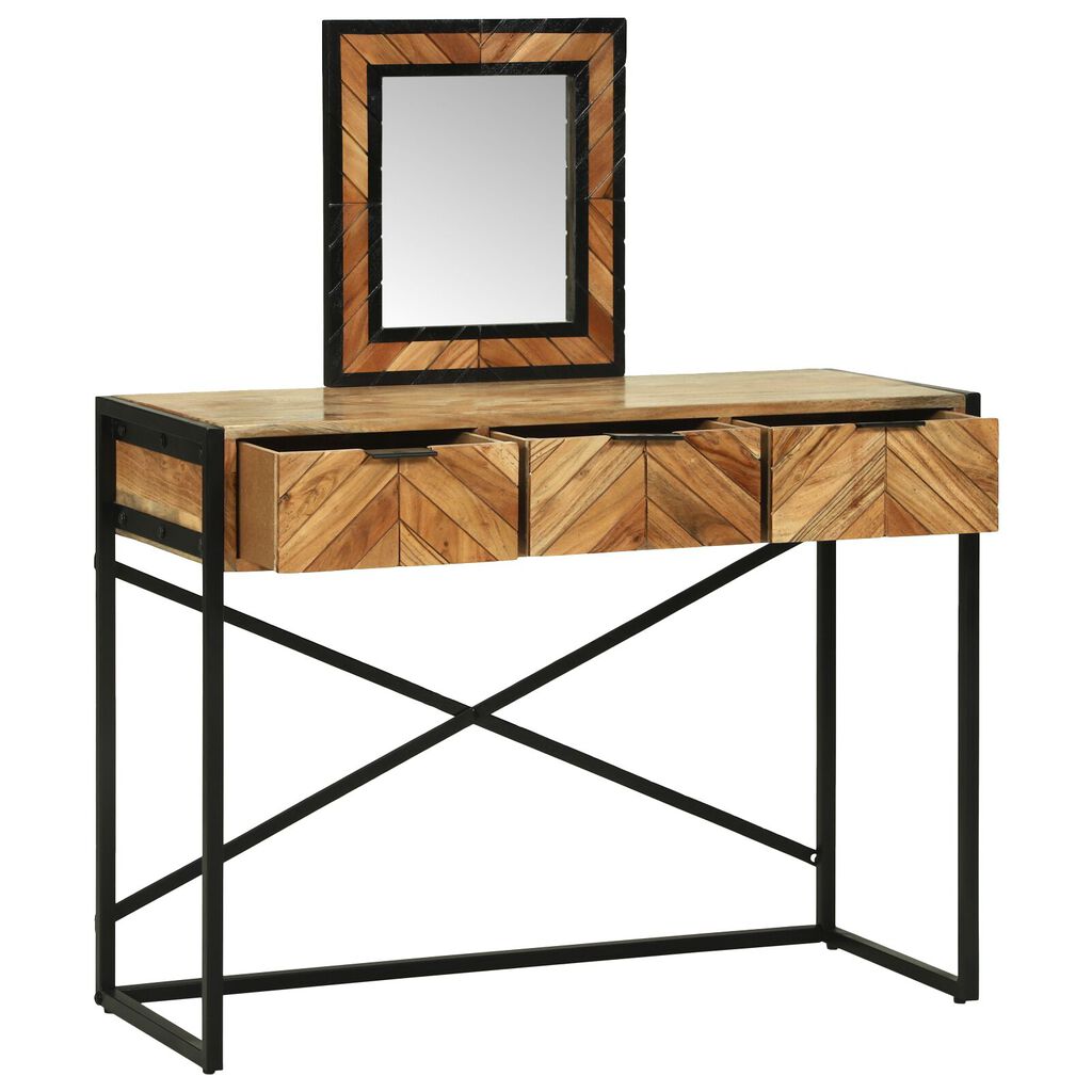 vidaXL Καθρέφτης Επιτραπέζιο 100x40x120 cm Σταθερό Ξύλο Ακακίας