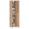 vidaXL Μπουφές Sonoma δρυς 34,5 x 34 x 180 εκ. από Επεξεργασμένο Ξύλο