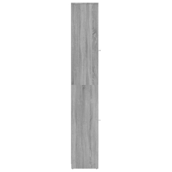 vidaXL Ντουλάπι Μπάνιου Γκρι Sonoma 30x30x183,5 εκ. Επεξεργασμένο Ξύλο