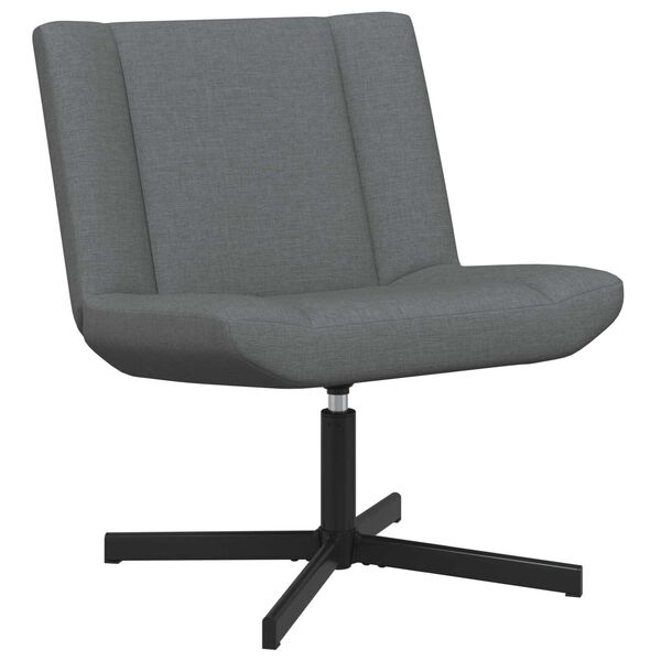 vidaXL Περιστρεφόμενη καρέκλα Σκούρο γκρι 63 x 75 x 76 εκ ύφασμα