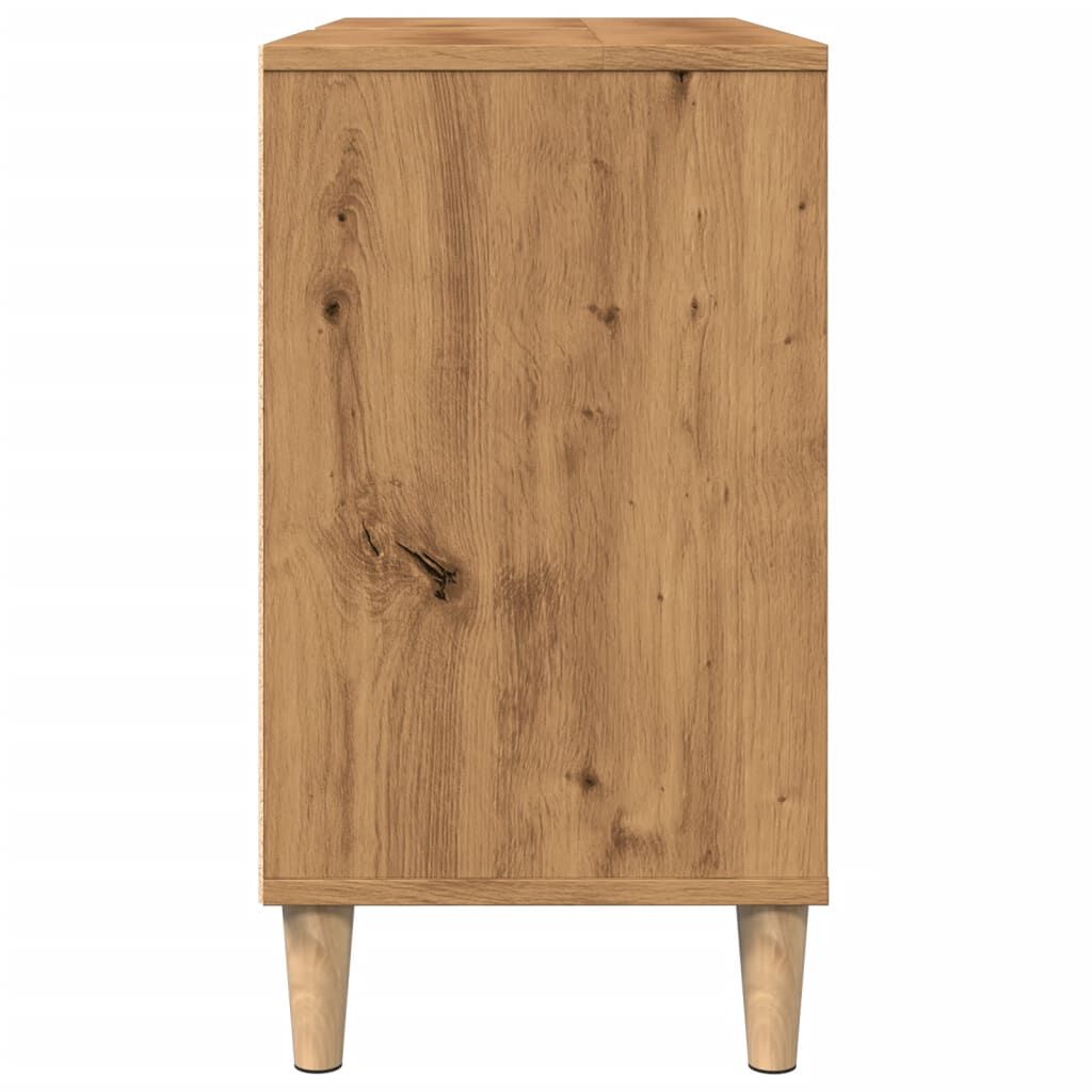 vidaXL Ντουλάπι Μπάνιου Αρτισιανή Δρυς 80 x 33 x 60 εκ. Επεξεργ. Ξύλο