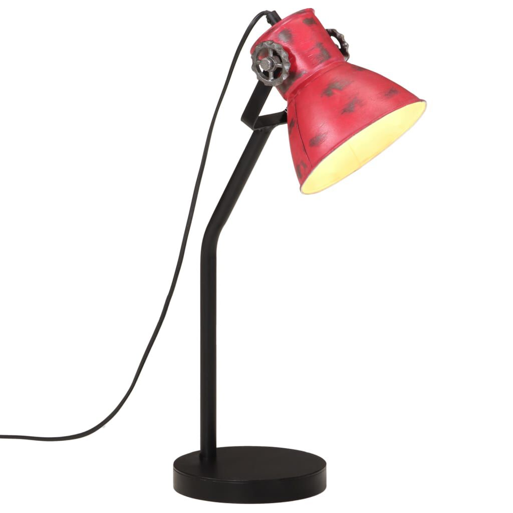 vidaXL Φωτιστικό Γραφείου 25 W Αντικέ Κόκκινο 17x17x60 εκ. Ε27