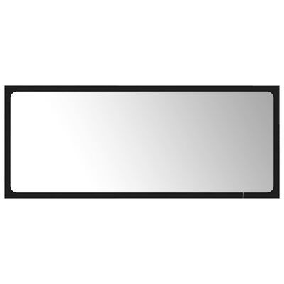 vidaXL Καθρέφτης Μπάνιου Μαύρος 90 x 1,5 x 37 εκ. από Μοριοσανίδα
