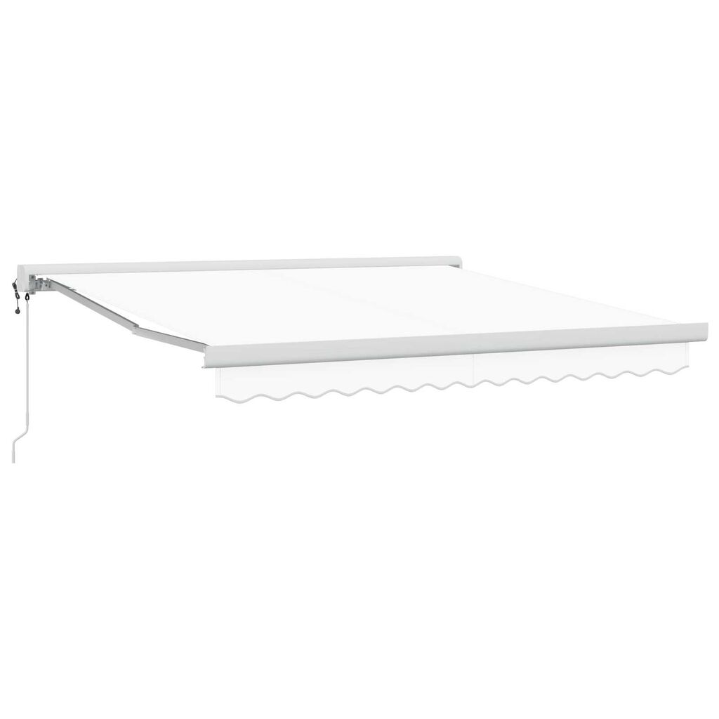 vidaXL Αυτόματη Ανασυρόμενη Τέντα Λευκή 350x250 εκ.