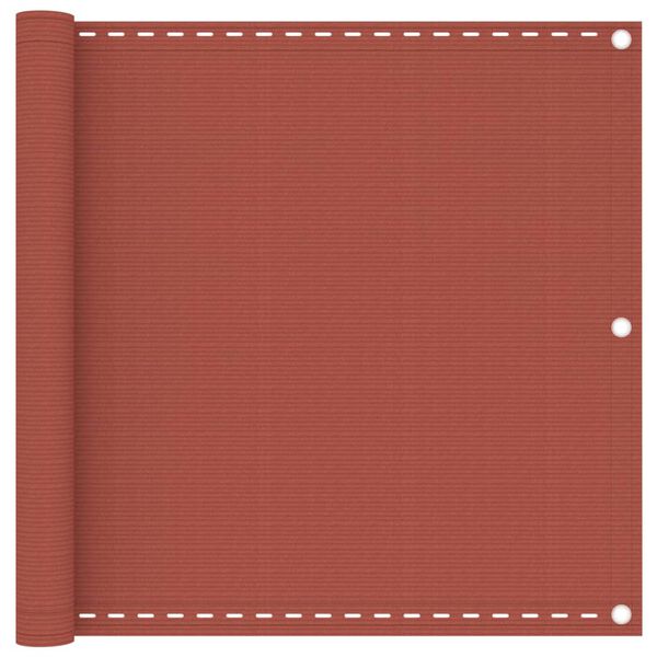 vidaXL Διαχωριστικό Βεράντας Τερακότα 90 x 600 εκ. από HDPE