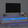 vidaXL Έπιπλο Τηλεόρασης με LED Γκρι Σκυροδέματος 195x35x40 εκ.