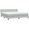 vidaXL Box Spring κρεβάτι με στρώμα ανοιχτό γκρι 200x210 cm Βελούδινο