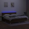 vidaXL &Kappa;&rho;&epsilon;&beta;ά&tau;&iota; Boxspring &mu;&epsilon; &Sigma;&tau;&rho;ώ&mu;&alpha; & LED &Sigma;&kappa;.&Kappa;&alpha;&phi;έ 180x200&epsilon;&kappa;. &Upsilon;&phi;&alpha;&sigma;&mu;ά&tau;&iota;&nu;&omicron;