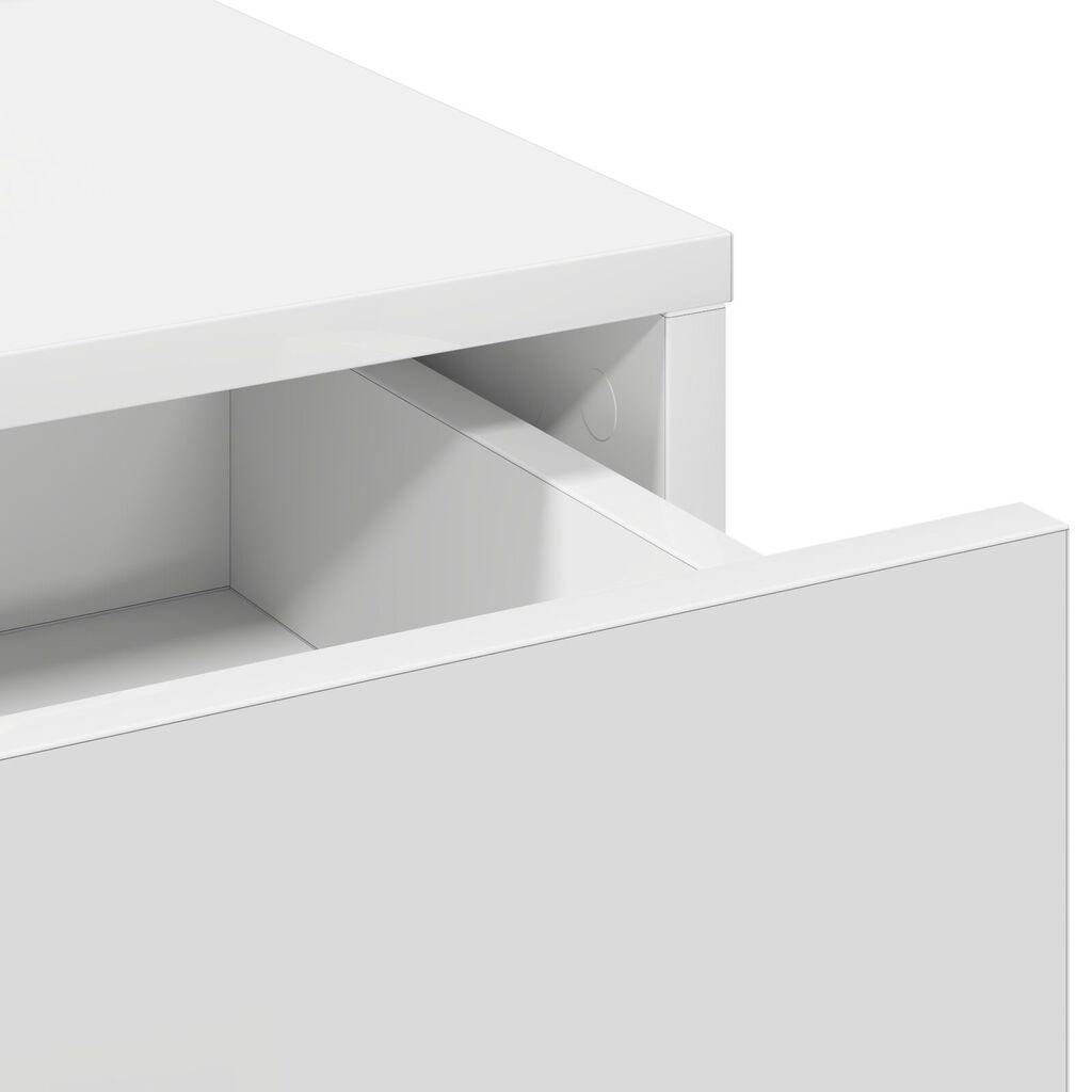 vidaXL Γραφείο Μακιγιάζ με LED Φώτα Λευκό 50x41x135 εκ