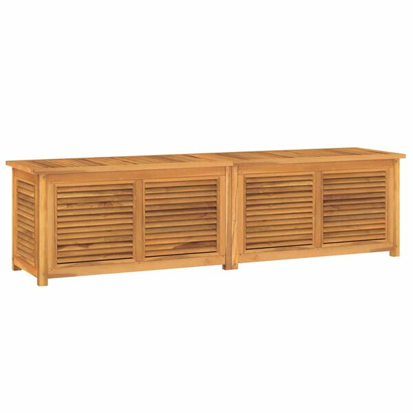 vidaXL Μπαούλο Αποθήκευσης Κήπου με Τσάντα 200x50x55εκ Μασίφ Ξύλο Teak