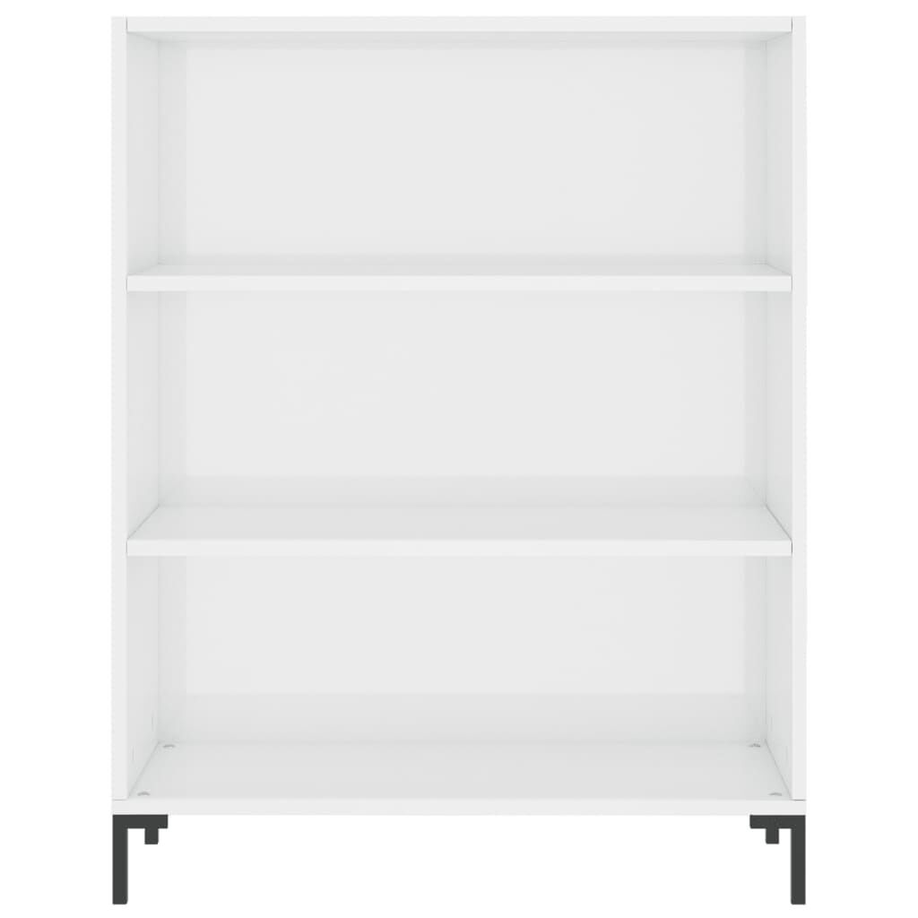 vidaXL Βιβλιοθήκη Γυαλιστερό Λευκό 69,5x32,5x90 εκ. Επεξεργασμένο Ξύλο