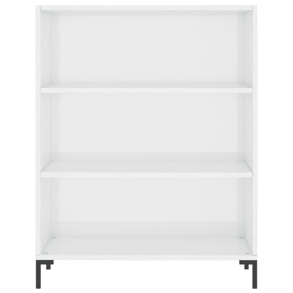 vidaXL Βιβλιοθήκη Γυαλιστερό Λευκό 69,5x32,5x90 εκ. Επεξεργασμένο Ξύλο