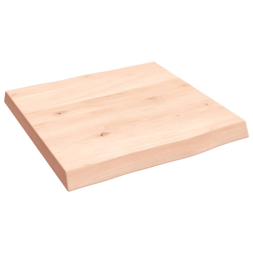 vidaXL Επιφάνεια Τραπεζιού 40x40x(2-4) εκ. Ακατέργ. Μασίφ Ξύλο Δρυός