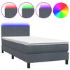 vidaXL &Kappa;&rho;&epsilon;&beta;ά&tau;&iota; Boxspring &mu;&epsilon; &Sigma;&tau;&rho;ώ&mu;&alpha; & LED &Sigma;&kappa;&omicron;ύ&rho;&omicron; &Gamma;&kappa;&rho;&iota; 100x210 &epsilon;&kappa;. &Beta;&epsilon;&lambda;&omicron;ύ&delta;&iota;&nu;&omicron;