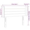 vidaXL Κεφαλάρι Κρεβατιού LED Μαύρο 93x16x78/88 εκ. Βελούδινο