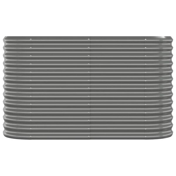 vidaXL Ζαρντινιέρα Γκρι 114x40x68 εκ. Ατσάλι με Ηλεκτρ. Βαφή Πούδρας