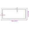 vidaXL Επιφ Τραπεζιού Αν Καφέ 100x40x(2-4)εκ.Ακατέργ. Μασίφ Ξύλο Δρυός