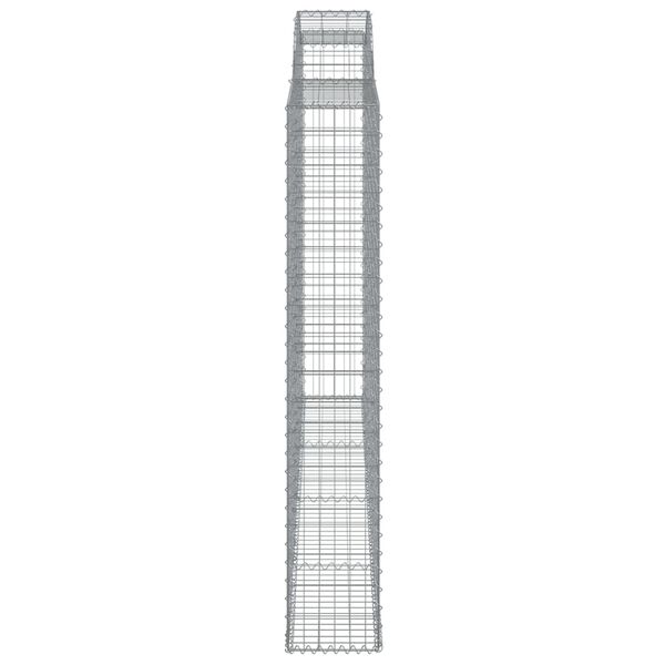 vidaXL Συρματοκιβώτια Τοξωτά 3 τεμ. 300x30x180/200 εκ. Γαλβαν. Ατσάλι