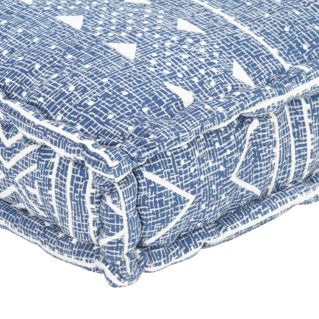 vidaXL Μαξιλάρι για Καναπέ από Παλέτες Ίντιγκο Patchwork Υφασμάτινο
