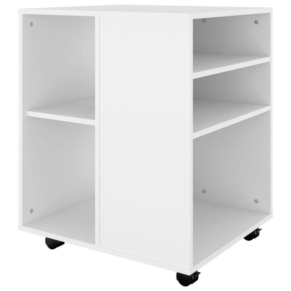 vidaXL Ντουλάπι Τροχήλατο Λευκό 60 x 53 x 72 εκ. από Επεξ. Ξύλο
