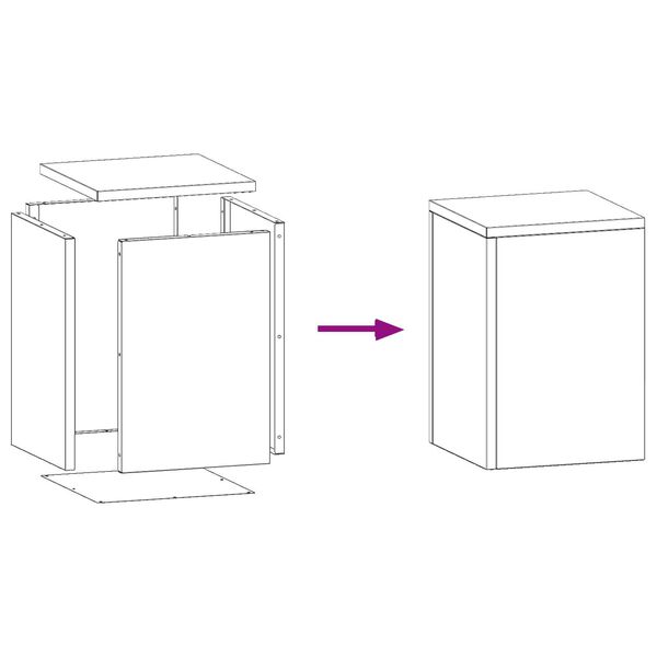 VidaXL Στήριγμα Φυτών Εξωτερικού Χώρου 2 τμχ 24x24x35 εκ Ανοξείδωτο ατσάλι