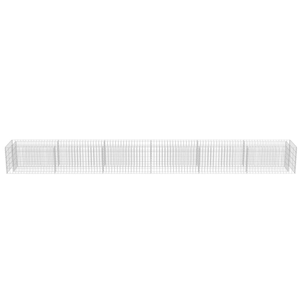 vidaXL Συρματοκιβώτιο-Γλάστρα Υπερυψωμένη 540x50x50 εκ. Γαλβ. Χάλυβας