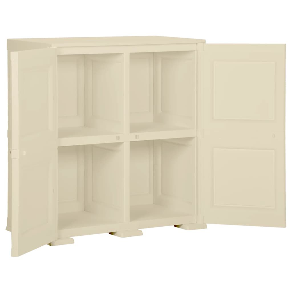 vidaXL Πλαστικό Ντουλάπι Angora Λευκό 79 x 43 x 85,5εκ με Σχέδιο Ξύλου