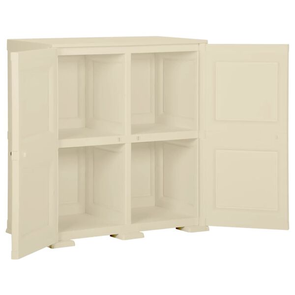 vidaXL Πλαστικό Ντουλάπι Angora Λευκό 79 x 43 x 85,5εκ με Σχέδιο Ξύλου