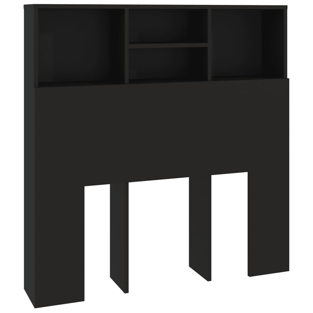 vidaXL Κεφαλάρι Με Αποθηκευτικό Χώρο Μαύρο 100x19x103,5 εκ.