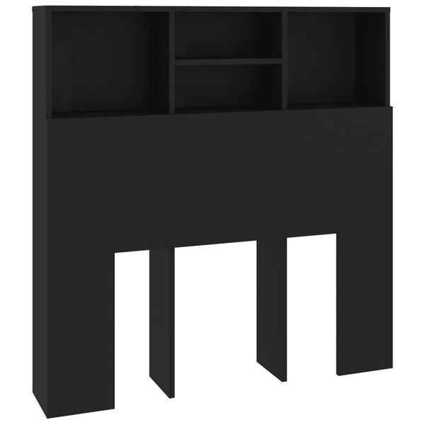 vidaXL Κεφαλάρι Με Αποθηκευτικό Χώρο Μαύρο 100x19x103,5 εκ.