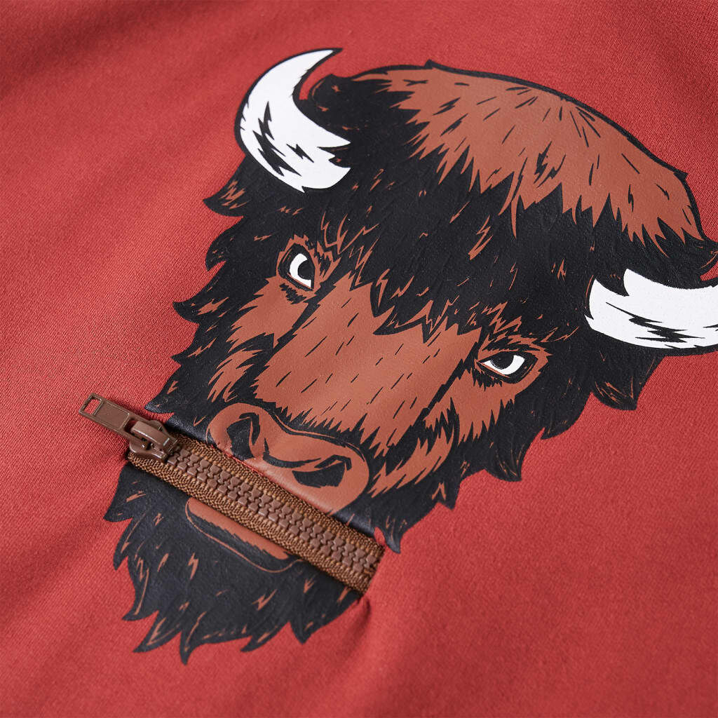 Φούτερ Παιδικό με Κουκούλα Burnt Red 128
