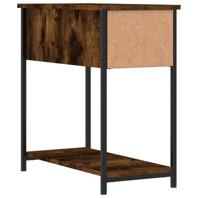 vidaXL Κομοδίνο Καπνιστή Δρυς 30 x 60 x 60 εκ. από Επεξεργασμένο Ξύλο