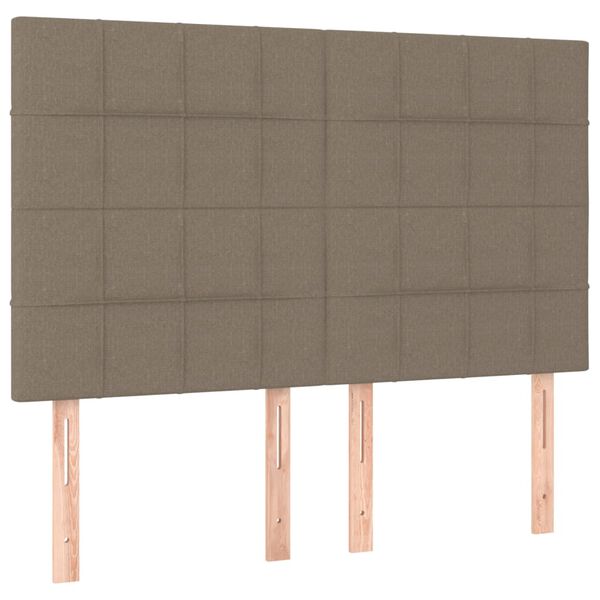 vidaXL Σκελετός Κρεβατιού Χωρίς Στρώμα Taupe 140x200 εκ. Υφασμάτινο