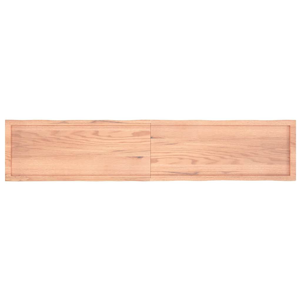 vidaXL Επιφ Τραπεζιού Αν Καφέ 200x40x(2-6)εκ.Ακατέργ. Μασίφ Ξύλο Δρυός