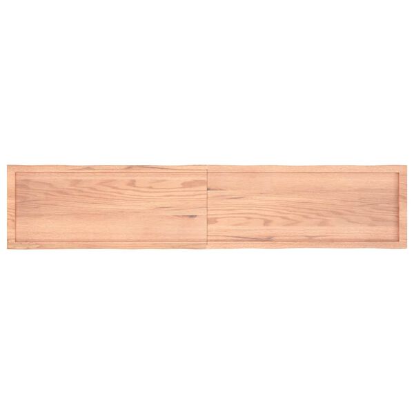 vidaXL Επιφ Τραπεζιού Αν Καφέ 200x40x(2-6)εκ.Ακατέργ. Μασίφ Ξύλο Δρυός