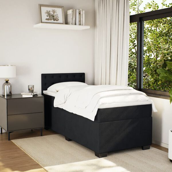 vidaXL &Kappa;&rho;&epsilon;&beta;ά&tau;&iota; Boxspring &mu;&epsilon; &Sigma;&tau;&rho;ώ&mu;&alpha; &Mu;&alpha;ύ&rho;&omicron; 80 x 200 &epsilon;&kappa;. &Beta;&epsilon;&lambda;&omicron;ύ&delta;&iota;&nu;&omicron;