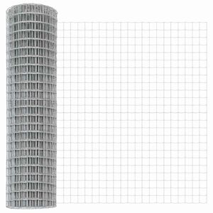 vidaXL Φράχτης Εuro Ασημί 1 x 10 m Χάλυβας με θερμή επιμετάλλωση