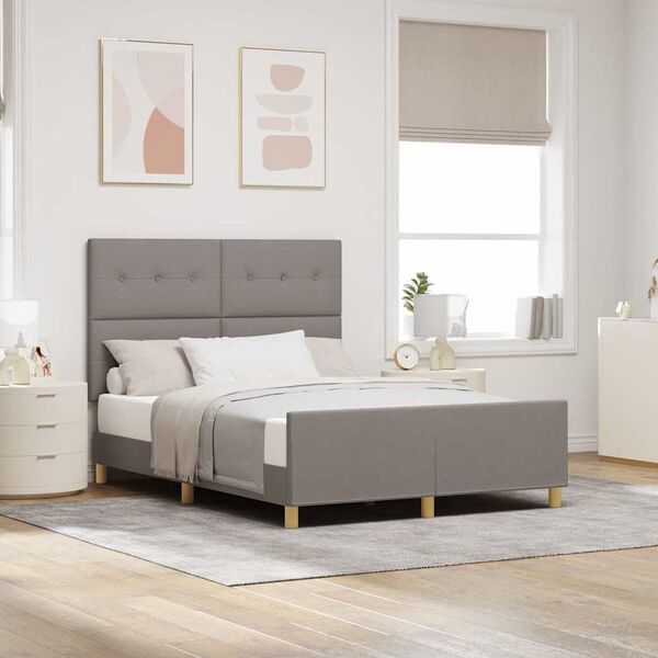 vidaXL &Sigma;&kappa;&epsilon;&lambda;&epsilon;&tau;ό&sigmaf; &Kappa;&rho;&epsilon;&beta;&alpha;&tau;&iota;&omicron;ύ &mu;&epsilon; &kappa;&epsilon;&phi;&alpha;&lambda;ά&rho;&iota; Taupe 140 x 190 cm ύ&phi;&alpha;&sigma;&mu;&alpha;